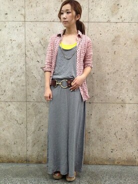 「B'2nd（ビーセカンド）のアイテム（ワンピース/ドレス）」を使った、B'2nd shinjuku LADYSさん（レディース・155cm）の夏コーディネート