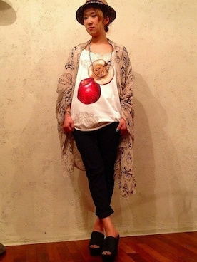 「B'2nd（ビーセカンド）のアイテム（アクセサリー）」を使った、B'2nd shinjuku LADYSさん（レディース・155cm）の夏コーディネート