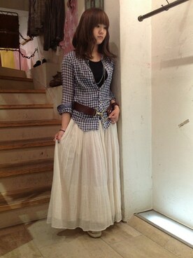 「B'2nd（ビーセカンド）のアイテム（アクセサリー）」を使った、B'2nd shinjuku LADYSさん（レディース・157cm）の夏コーディネート