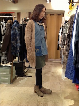 「B'2nd（ビーセカンド）のアイテム（アクセサリー）」を使った、B'2nd shinjuku LADYSさん（レディース・156cm）の冬コーディネート