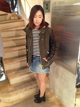 「B'2nd（ビーセカンド）のアイテム（ジャケット/アウター）」を使った、B'2nd shinjuku LADYSさん（レディース・156cm）の冬コーディネート