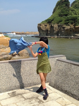 「planet（planet）のアイテム（サロペット/オーバーオール）」を使った、gazzさん（レディース・157cm）の秋コーディネート