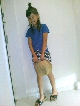 「RAD CUSTOM（ラッドカスタム）のアイテム（帽子）」を使った、しょうたさん（キッズ・100cm）の夏コーディネート