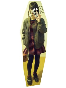 「snidel」｜「アイテム（ブルゾン）」を使った、さちこさん（レディース・154cm）の冬コーディネート