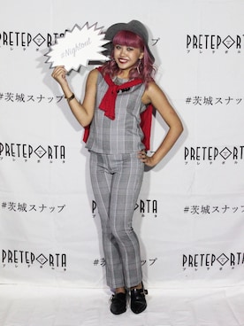 「茨城スナップ」｜「アイテム（帽子）」を使った、Kana Okayamaさん（レディース・160cm）の秋コーディネート
