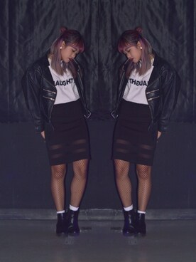 「Naughty（ノーティー）のアイテム」を使った、Kana Okayamaさん（レディース・161cm）の秋コーディネート