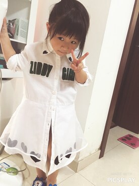 「JAM（ジャム）のアイテム（ワンピース/ドレス）」を使った、youkei俪尔さん（キッズ・90cm）の夏コーディネート