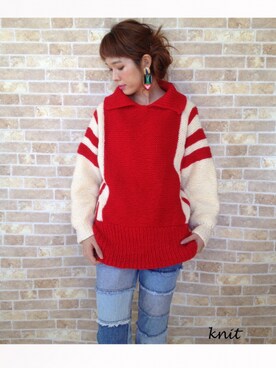 「OWL（オウル）のアイテム」を使った、レディース古着OWLさん（レディース・160cm）の冬コーディネート