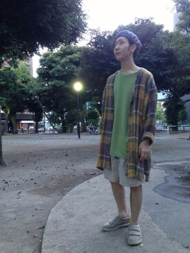 「good thing（グッドシング）のアイテム」を使った、フクチンさん（メンズ・170cm）の夏コーディネート