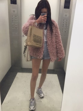 「ohotoro」｜「アイテム（その他）」を使った、포뇨さん（レディース・166cm）の冬コーディネート