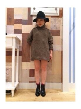 「Another Edition」｜「アイテム（その他シューズ）」を使った、shokoさん（レディース・142cm）の秋コーディネート