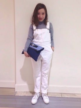 「Another Edition（アナザーエディション）のアイテム（オールインワン・サロペット）」を使った、shokoさん（レディース・142cm）の冬コーディネート