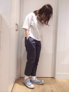 「Another Edition」｜「アイテム（スラックス）」を使った、shokoさん（レディース・142cm）の冬コーディネート