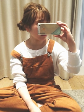 「Another Edition（アナザーエディション）のアイテム（サロペット/オーバーオール）」を使った、shokoさん（レディース・142cm）の冬コーディネート