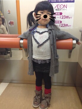 「タイツ×靴下」｜itsumi♡さん（キッズ・110cm）の冬コーディネート