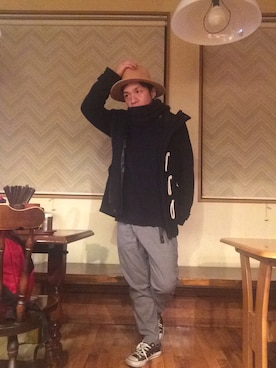 「グラミチ」｜「アイテム（ダッフルコート）」を使った、Hiroki Matsudaさん（メンズ・165cm）の冬コーディネート