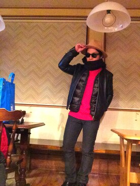「2月WEARバレンタインカラー(赤or茶)」｜Hiroki Matsudaさん（メンズ・165cm）の冬コーディネート