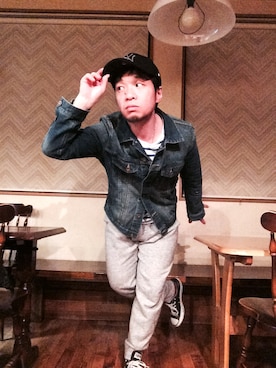 「EK BY NEW ERA（イーケーバイニューエラ）のアイテム」を使った、Hiroki Matsudaさん（メンズ・165cm）の春コーディネート