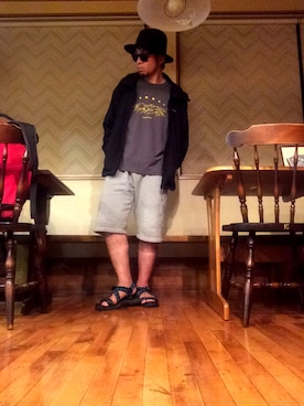 「SHAKA」｜「アイテム（ナイロンジャケット）」を使った、Hiroki Matsudaさん（メンズ・165cm）の春コーディネート