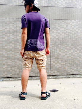 「BACK STYLE フェス vol2 告知」｜「アイテム（帽子）」を使った、Hiroki Matsudaさん（メンズ・165cm）の夏コーディネート