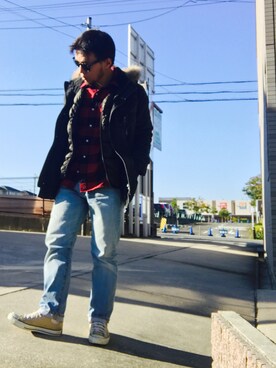 Hiroki Matsudaさん（メンズ・165cm）の冬コーディネート