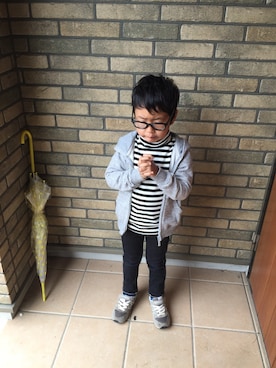 「ハイネックトップス」｜haruさん（キッズ・110cm）の秋コーディネート