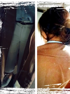 「アイテム（その他シューズ、グレー系）」を使った、masamiさん（レディース・164cm）の春コーディネート