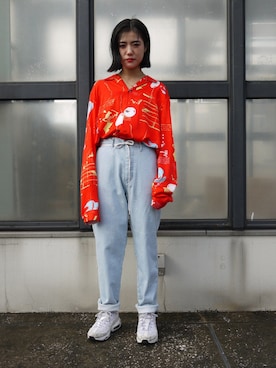 「SUB-AGE.（サベージ）のアイテム」を使った、CANNABIS HIMAWARIさん（レディース・155cm）の春コーディネート