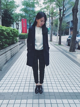 「TAIPEI」｜「アイテム（ブーティ）」を使った、Zoe Leeさん（レディース・162cm）の冬コーディネート