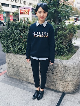 「TAIPEI」｜「アイテム（ブーティ）」を使った、Zoe Leeさん（レディース・162cm）の冬コーディネート