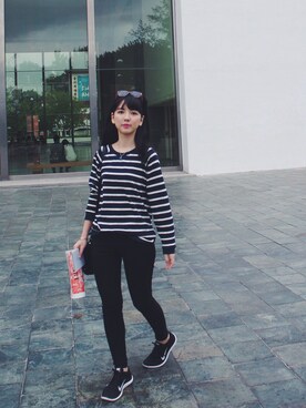 「Nike flyknit」｜Zoe Leeさん（レディース・162cm）の春コーディネート