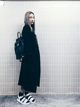 「MONKI（モンキ）のアイテム（カバーオール）」を使った、eugeniaw.さん（レディース・170cm）の春コーディネート