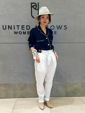 「ユナイテッドアローズ」｜「アイテム（その他シューズ）」を使った、UNITED ARROWSさん（レディース・154cm）の冬コーディネート