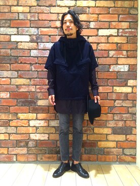 「ツバ広ハット」｜尾田 湧平さん（メンズ・175cm）の秋コーディネート