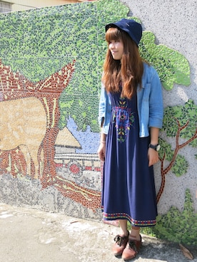 「Born（ボーン）のアイテム（シューズ）」を使った、yun✨さん（レディース・159cm）の秋コーディネート