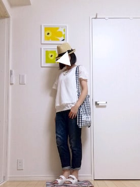 「mielle（ミエル）のアイテム」を使った、maroさん（レディース・156cm）の夏コーディネート