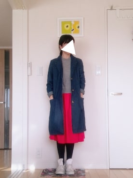 「one after another NICE CLAUP（ワンアフターアナザーナイスクラップ）のアイテム（チェスターコート）」を使った、maroさん（レディース・156cm）の冬コーディネート