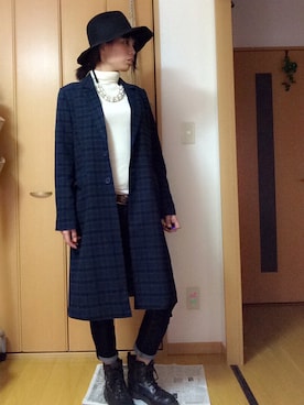 「OZOC（オゾック）のアイテム（ジャケット/アウター）」を使った、minyo51さん（レディース・165cm）の秋コーディネート