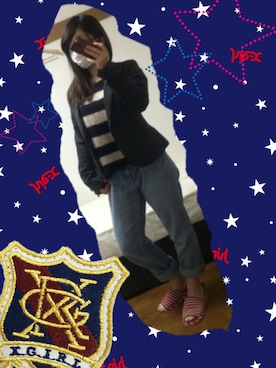 「ロールアップ」｜「アイテム（スーツジャケット）」を使った、Misato Kakehataさん（レディース・151cm）の秋コーディネート