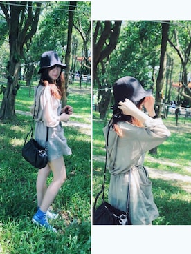 「TRIP」｜「アイテム（キャップ）」を使った、YuiQさん（レディース・158cm）の夏コーディネート