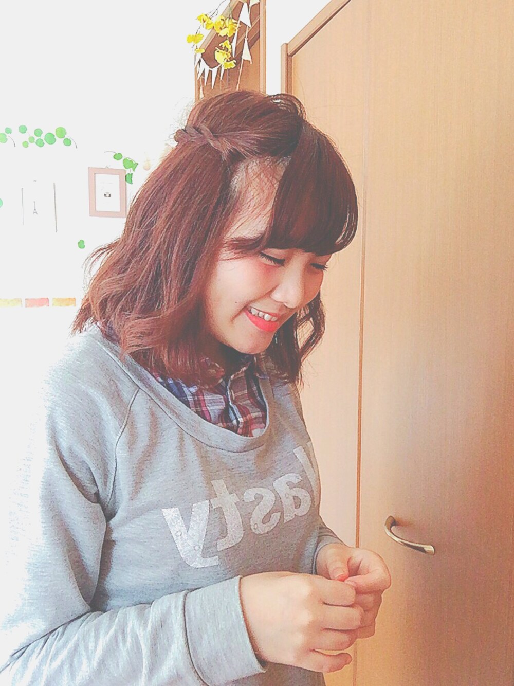 「hair arrangeのアイテム（その他、ブラウン系）」を使った、Nさん（レディース・153cm）の春コーディネートの1枚目の写真