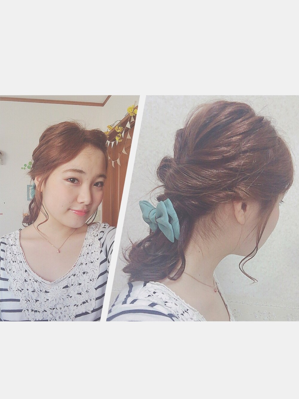 「ヘアアレンジ」｜「ヘアアレンジ🌟のアイテム（その他、ブラウン系）」を使った、Nさん（レディース・152cm）の春コーディネートの1枚目の写真