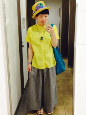 「FRAPBOIS half」｜「アイテム（帽子）」を使った、たかやんさん（メンズ・165cm）の夏コーディネート