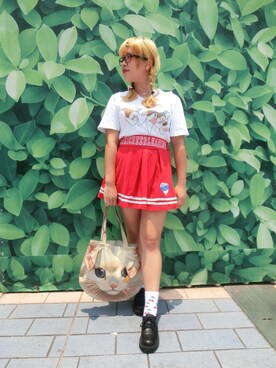「H&M（エイチ・アンド・エム）のアイテム（ドレスシューズ）」を使った、Natashaさん（レディース・150cm）の夏コーディネート