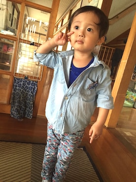 「F.O.KIDS（エフオーキッズ）のアイテム（タンクトップ）」を使った、ココさん（キッズ・90cm）の夏コーディネート