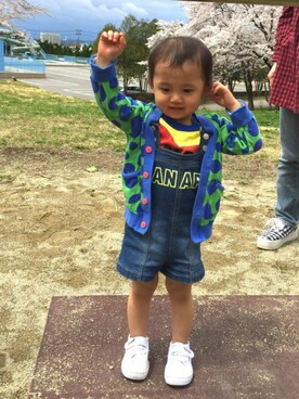 「BIT'Z（ビッツ）のアイテム（トップス）」を使った、ココさん（キッズ・90cm）の夏コーディネート