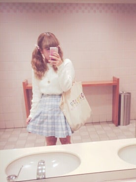 「NADIA（NADIA）のアイテム（バッグ）」を使った、▷ななまるさん（レディース・149cm）の秋コーディネート