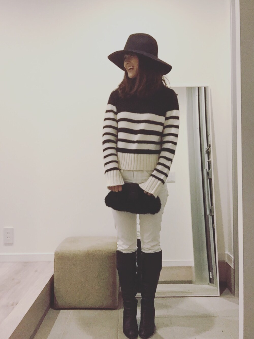 「シンプル、きれいめカジュアル、ママコーデ、mama、ざっくりニット、ZARA、UNIQLO、titivate、lunch」｜「ZARAのアイテム（ニット/セーター、その他）」を使った、angmaさん（レディース・160cm）の秋コーディネートの1枚目の写真