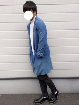 しまむら シマムラ のチェスターコート ブルー系 を使ったメンズ人気ファッションコーディネート Wear