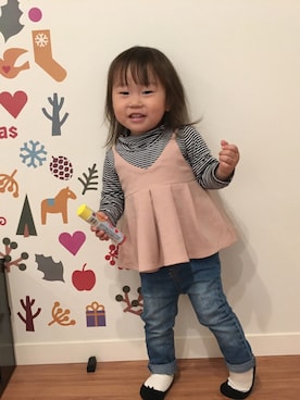 「babygap」｜「アイテム（キャミソール）」を使った、sararan ♡*. ﾟさん（キッズ・80cm）の冬コーディネート